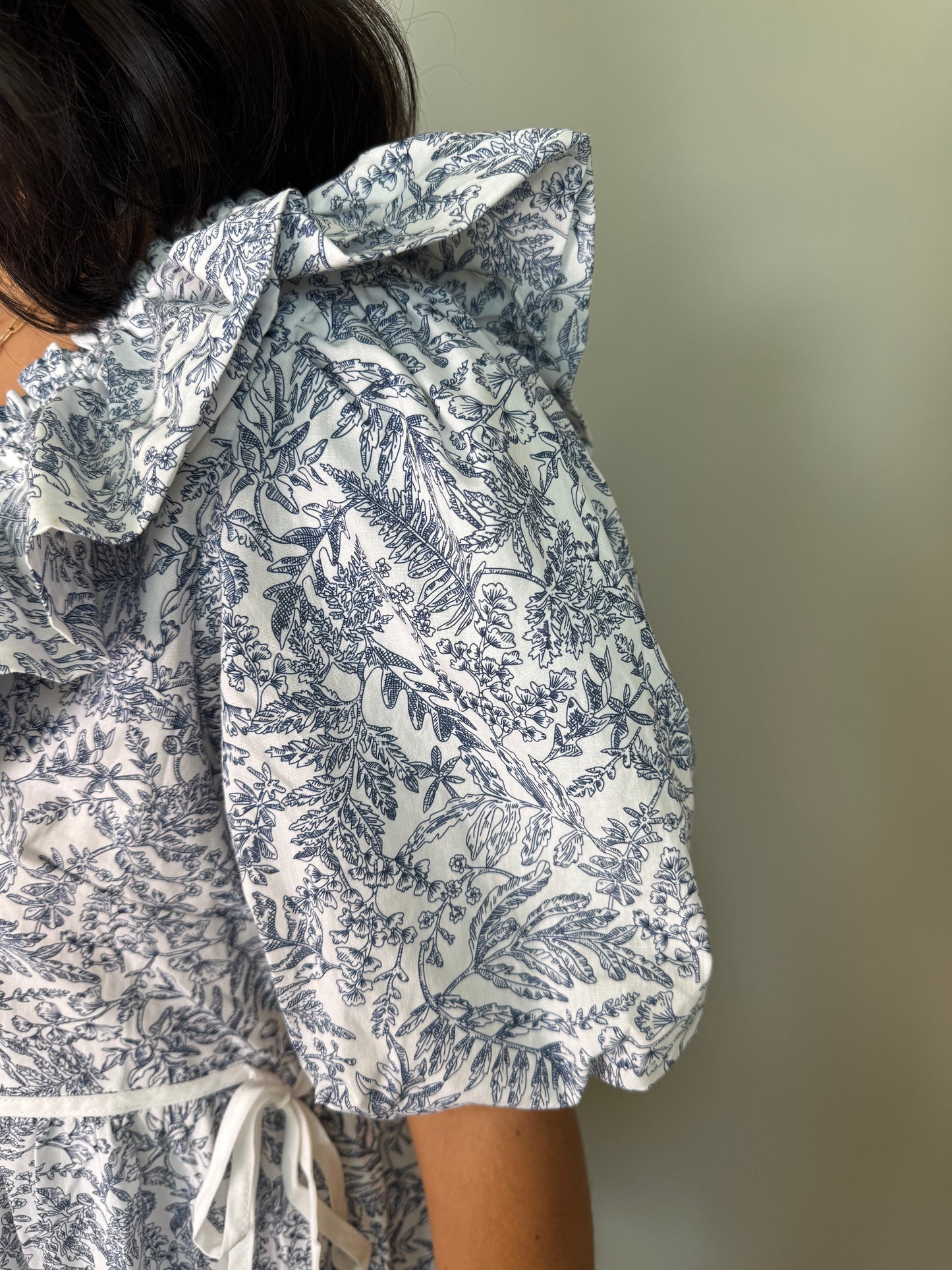 The Madeline Blue Print Mini Dress