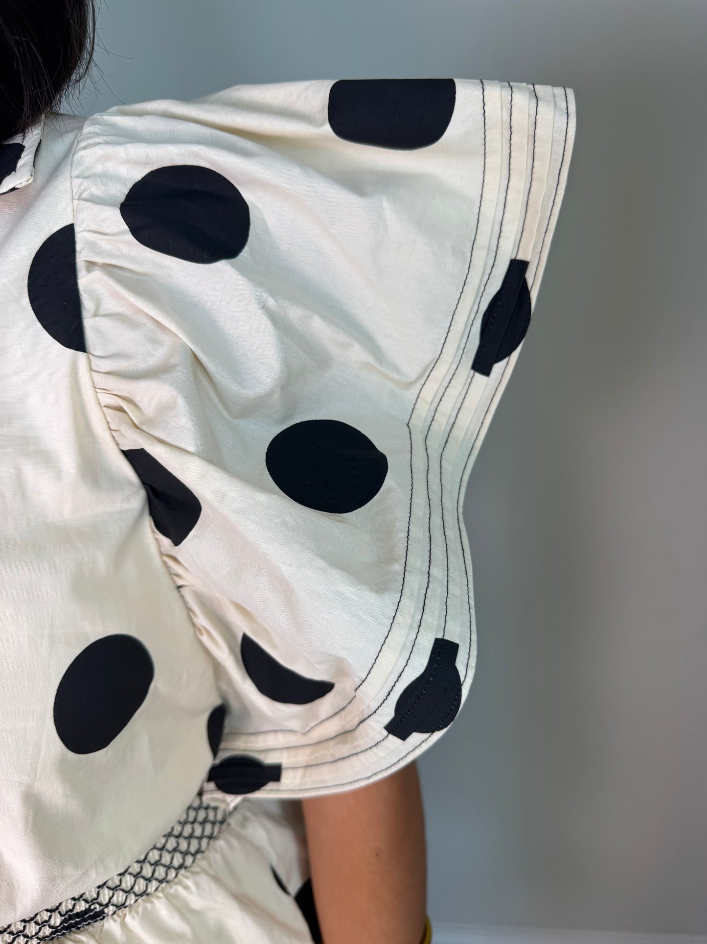 Strike a Pose Polka Dot Flutter Sleeve Dress