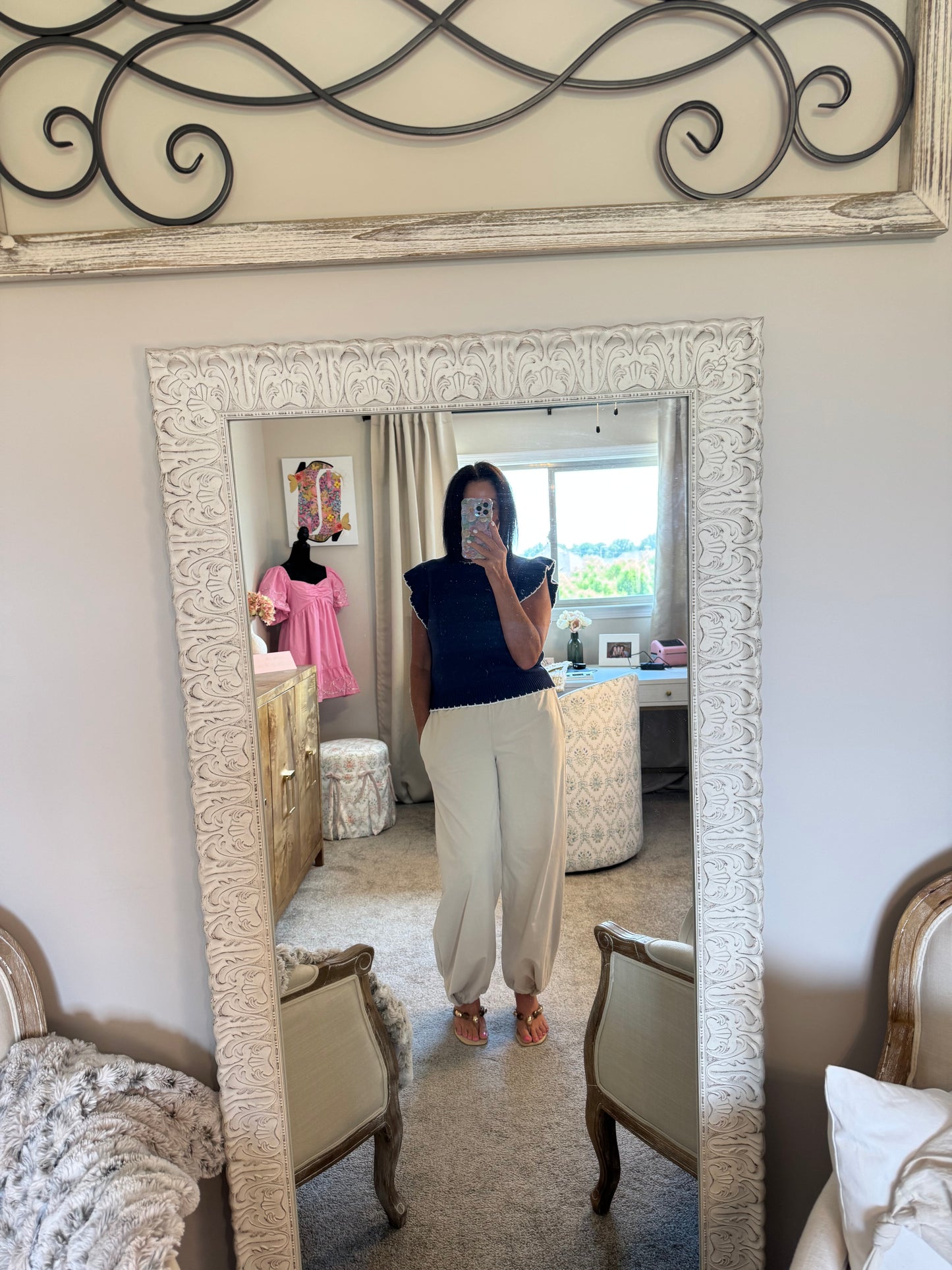 Bone Color Pocket Jogger pants