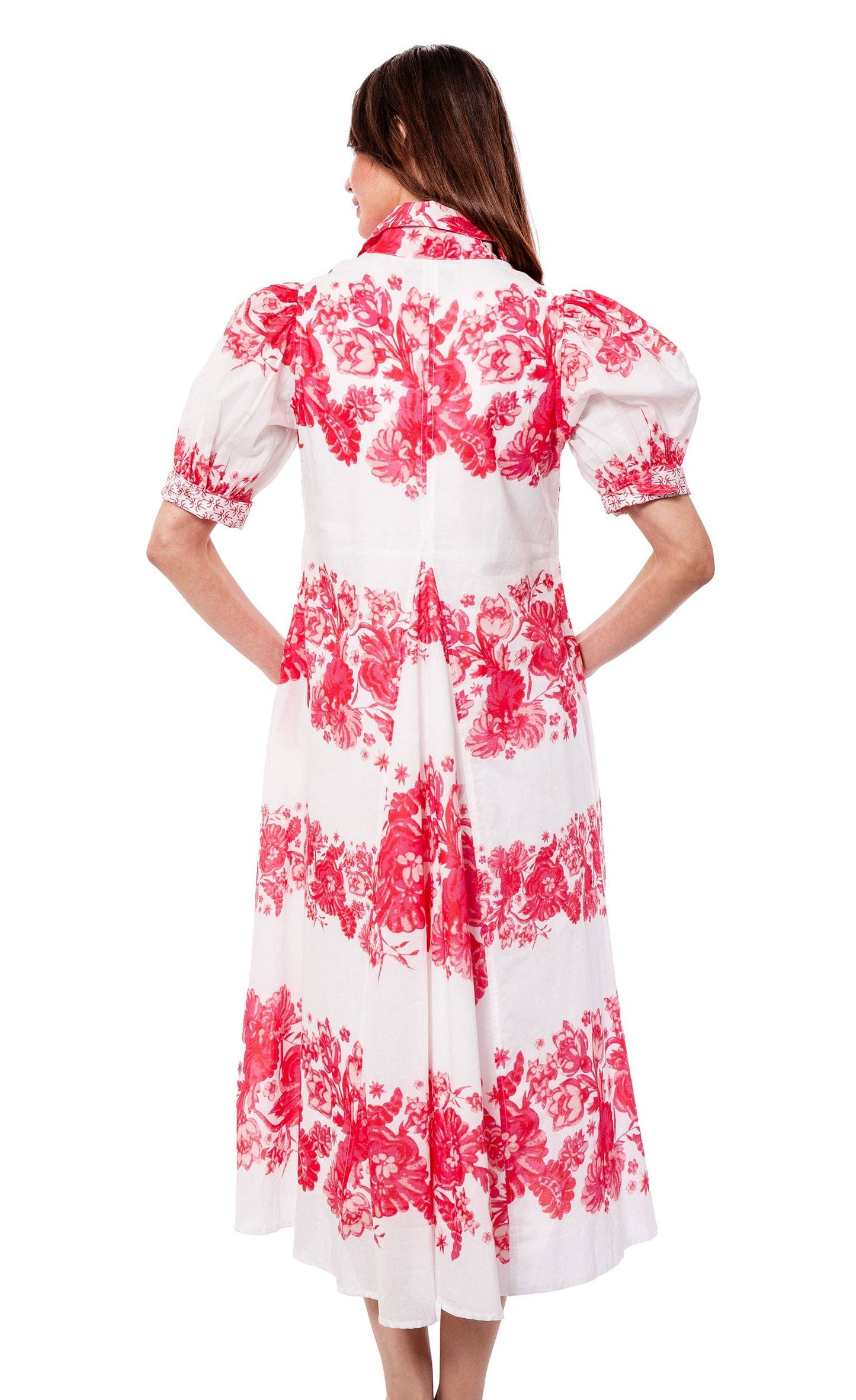 Montauk Dress Pink Engineered Print