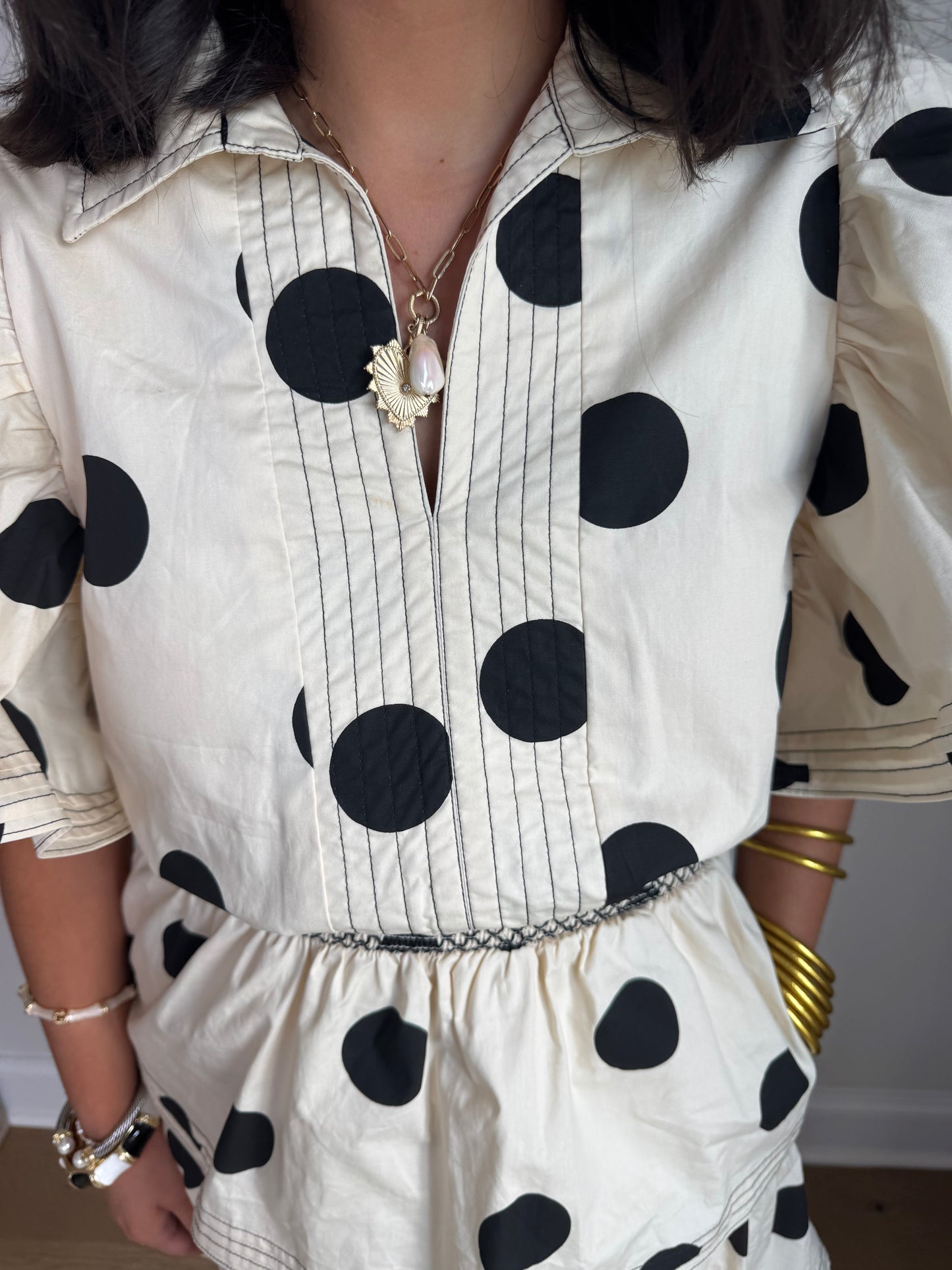 Strike a Pose Polka Dot Flutter Sleeve Dress
