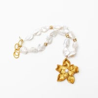 Hidden Truth Adjustable Baroque Pearls w/ Magnolia Pearl Blossom Necklace