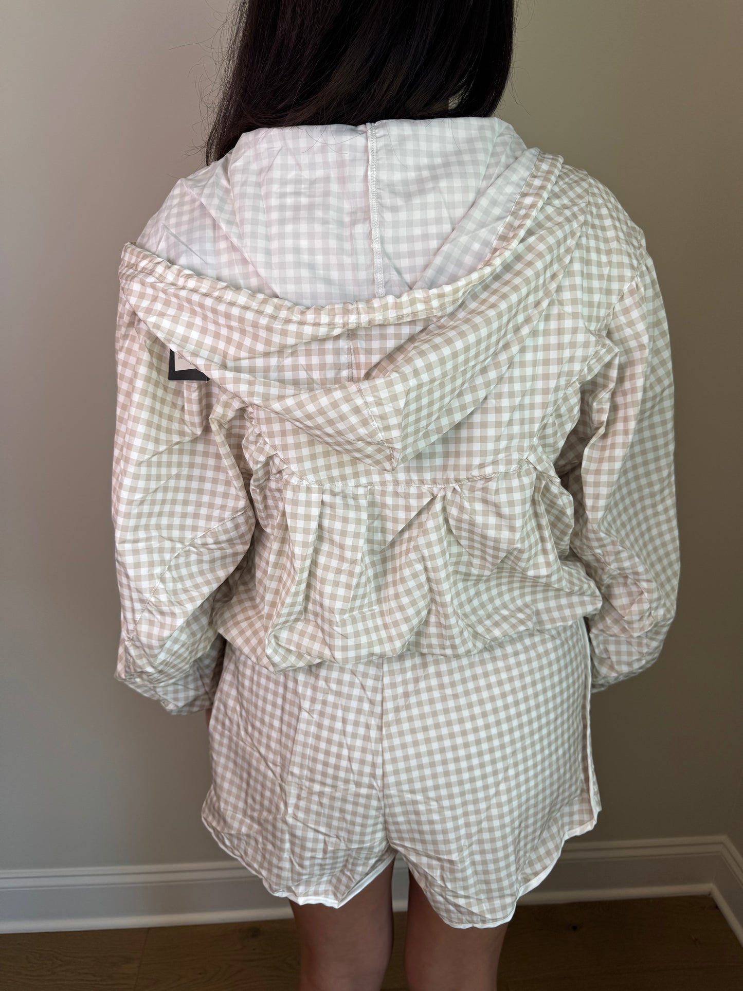 Lightweight Gingham Print Jacket