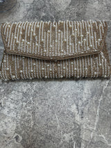 Gold With Pearl Clutch
