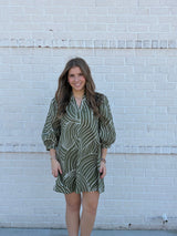 Olive Printed dress