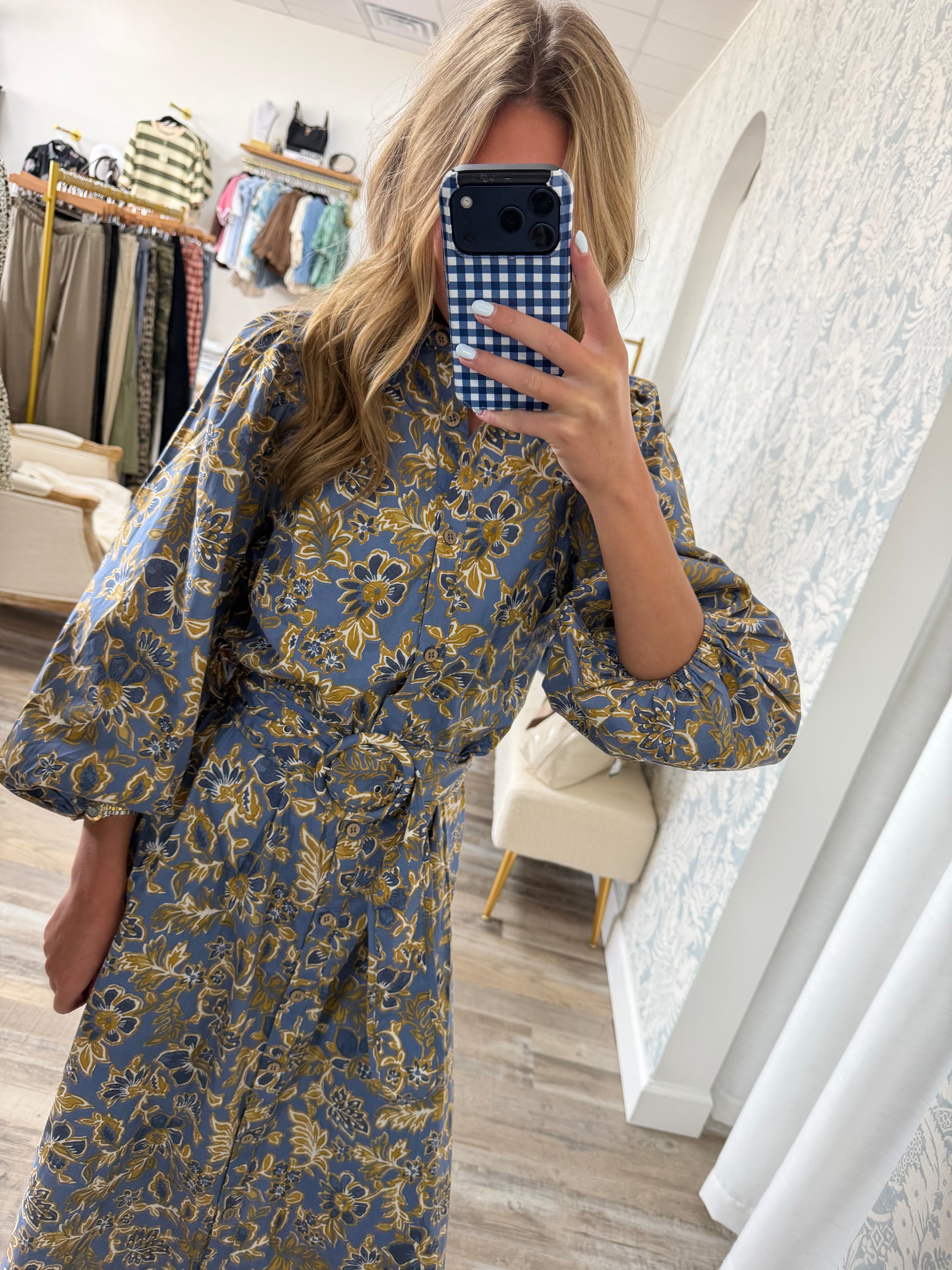 Golden Hour Floral Midi Dress