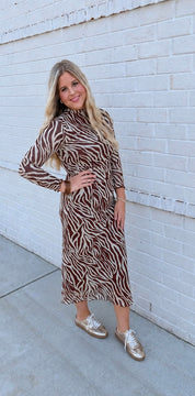 Z Supply Sevilla Zebra Mesh Midi Dress
