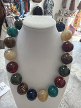 Marble Acrylic Bead Necklace