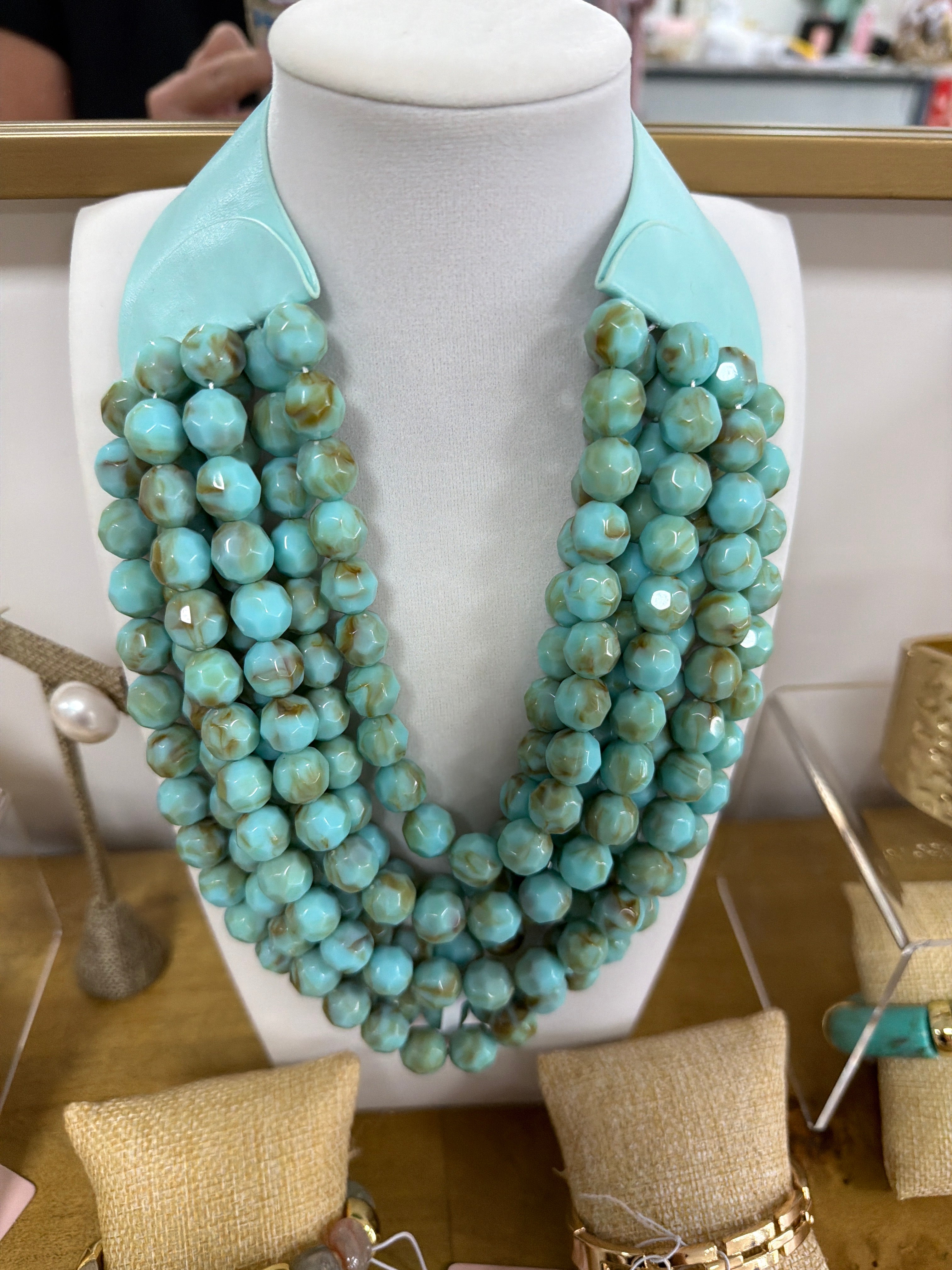 Magnetic bead necklaces