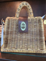 Petite rattan handbag