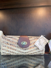 Rattan convertible clutch