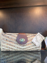 Rattan convertible clutch