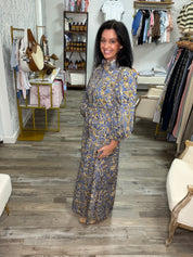 Golden Hour Floral Midi Dress