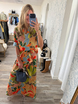 Karlie Floral V-Neck Collar Top