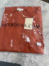 Rust Short Sleeve Shirt Dress