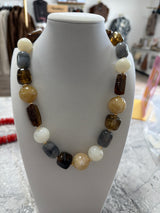 Multi Shape Stone Necklace