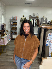 Suede like sleeveless Jacket