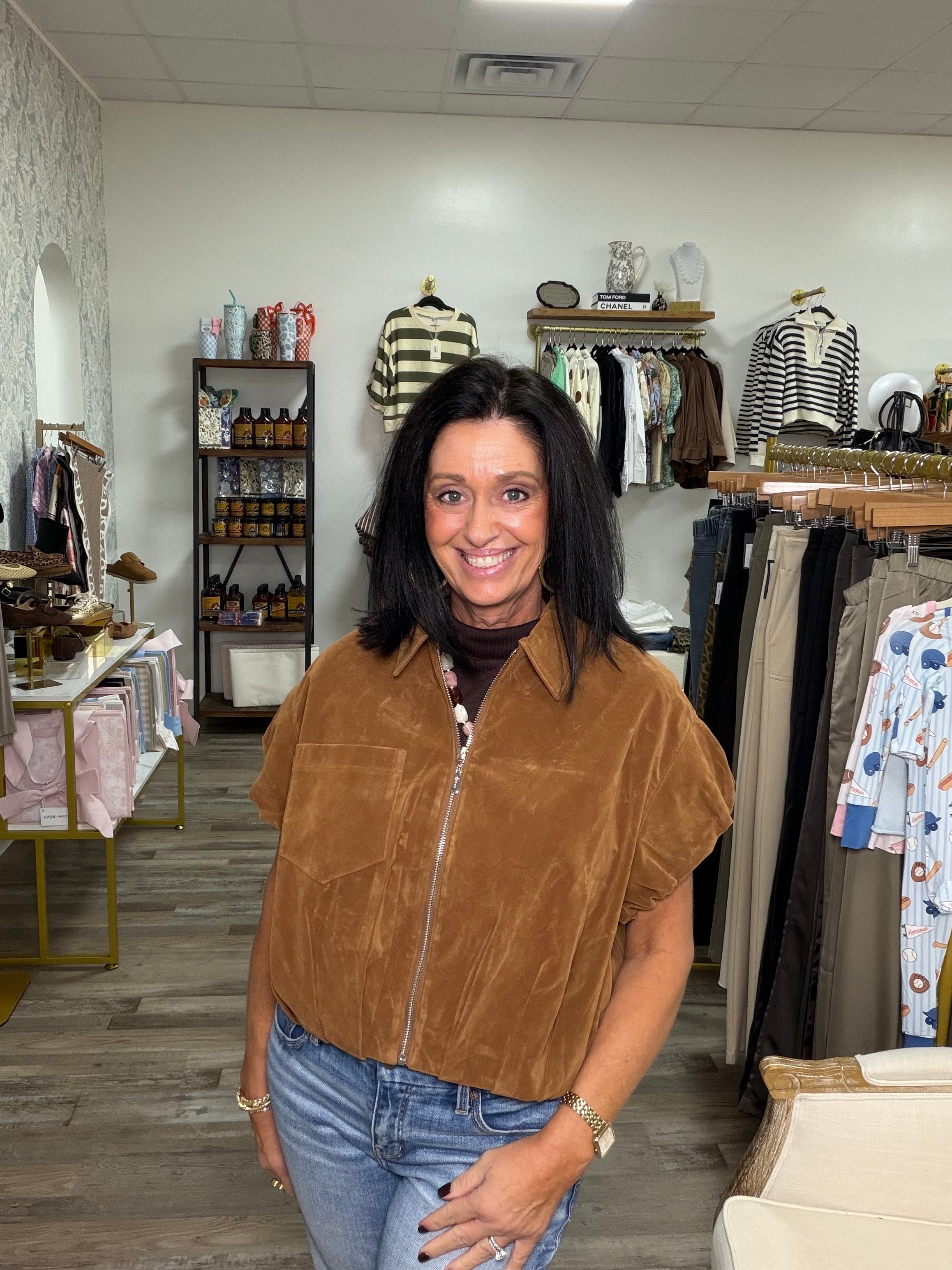 Suede like sleeveless Jacket