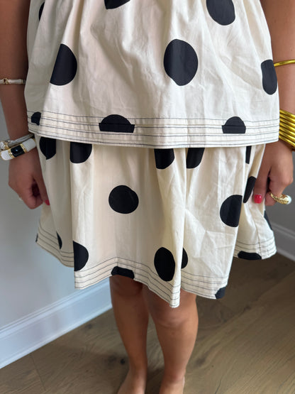 Strike a Pose Polka Dot Flutter Sleeve Dress