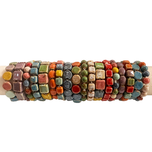 Solid and *NEW* Multi-Color Clay Beaded Stretch Bracelets