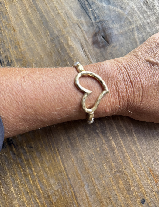 Beaded. Heart Bracelet