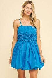 Blue Bubble Mini Dress Also Available In White