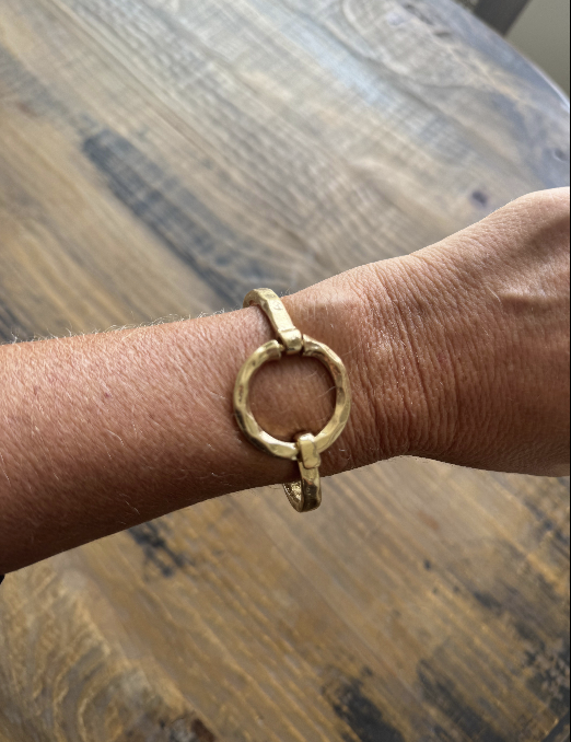 Gold Circle Bangle Bracelet