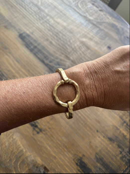 Gold Circle Bangle Bracelet