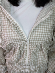 Lightweight Gingham Print Jacket