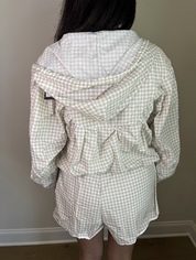 Lightweight Gingham Print Jacket