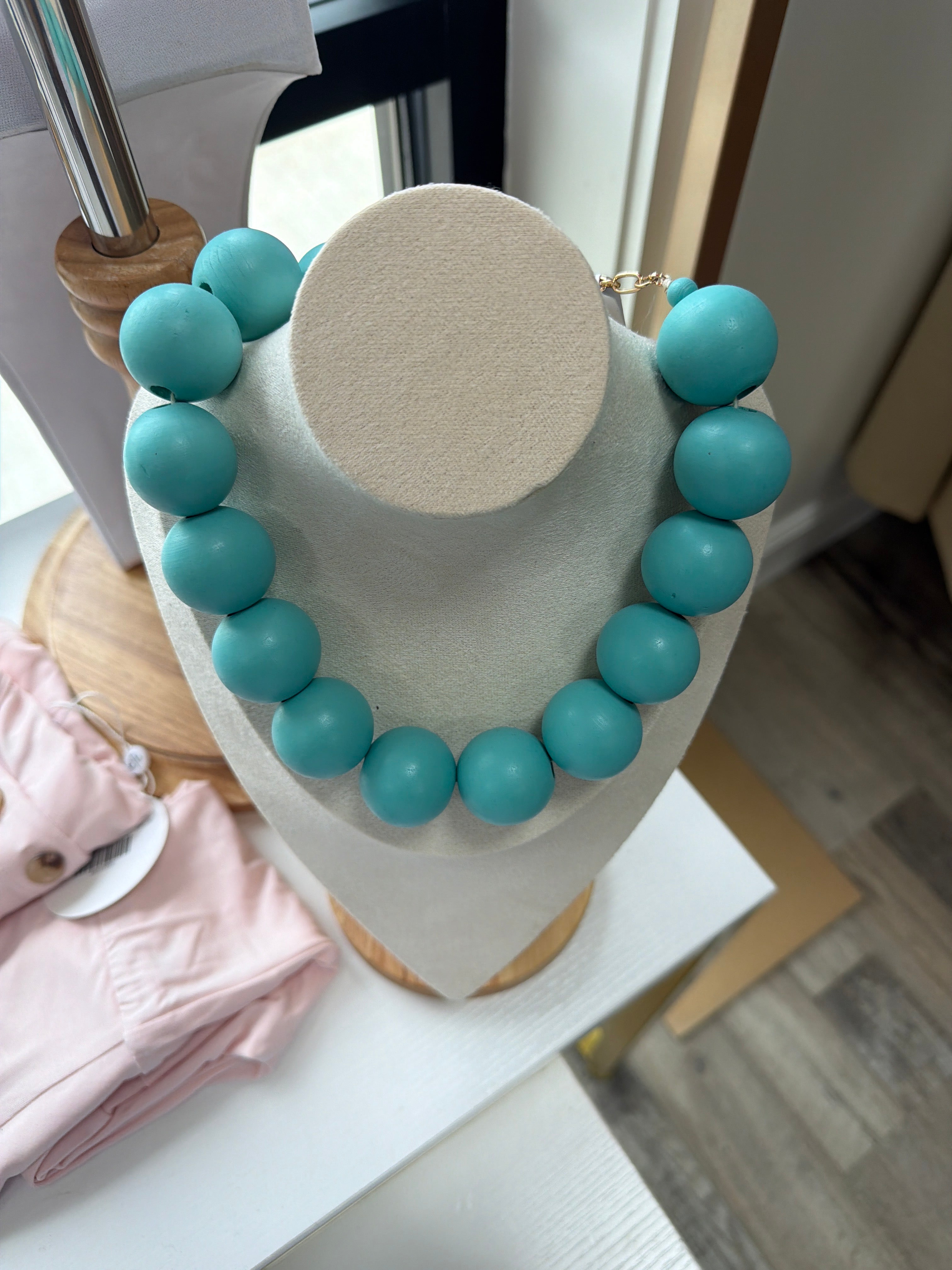 Large color bead necklaces