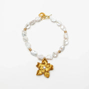Hidden Truth Adjustable Baroque Pearls w/ Magnolia Pearl Blossom Necklace
