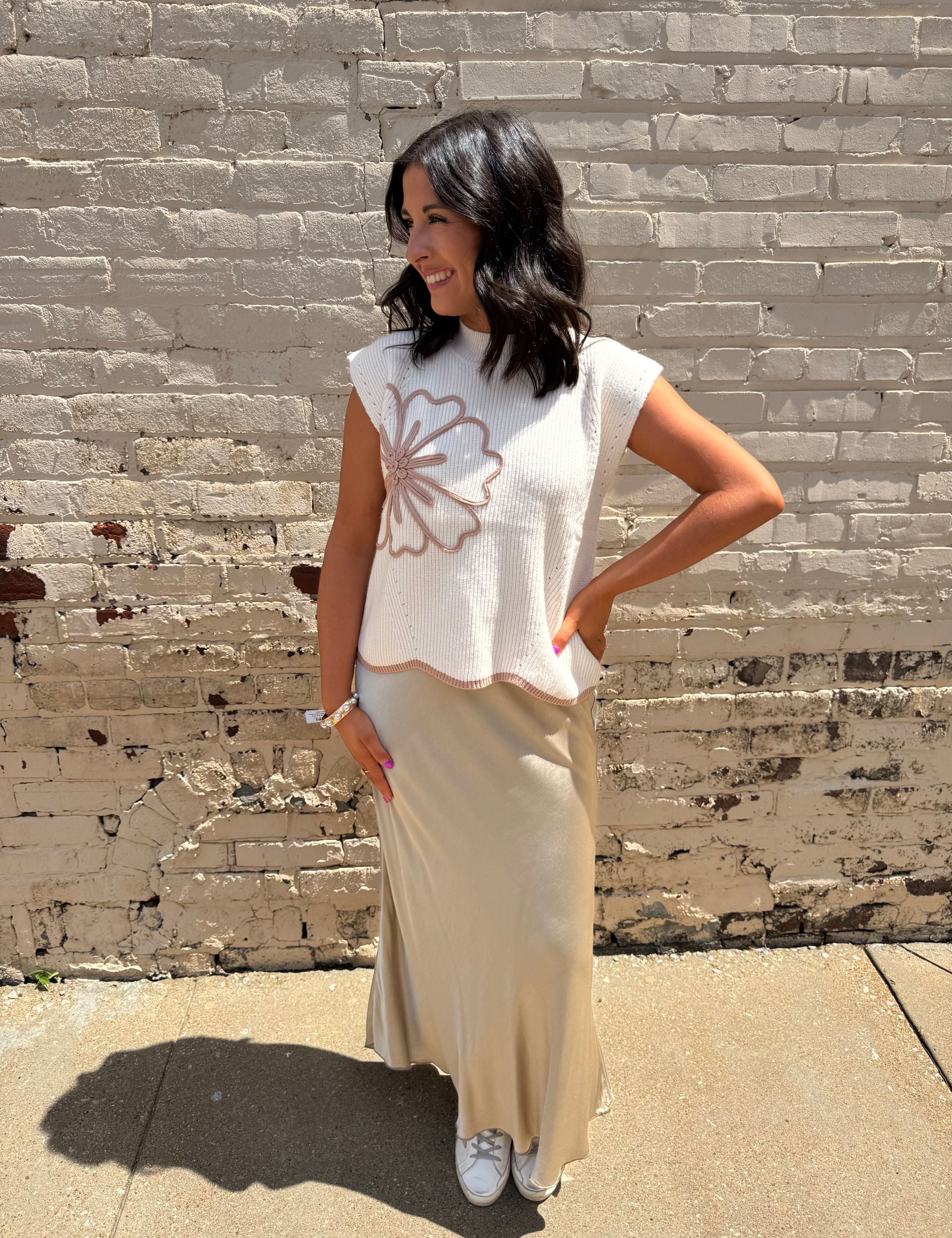 Lt. Taupe Drop Shoulder Sweater