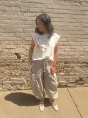 Lt. Taupe Drop Shoulder Sweater