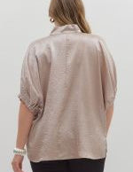 Entro Champagne V-Neck Collar Shirt (Plus Size) Also Comes Sm-lg