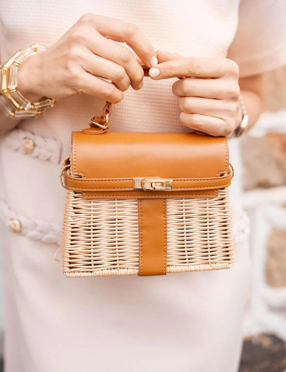 Lisi Lerch - CELINE WICKER HANDBAG - BELLE OF THE BALL