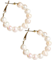 Lisi Lerch- Georgia Hoop Earrings- Freshwater Pearls 10mm