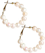 Lisi Lerch- Georgia Hoop Earrings- Freshwater Pearls 10mm