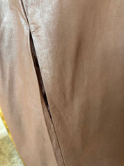 Chocolate Brown Leather Like Dress