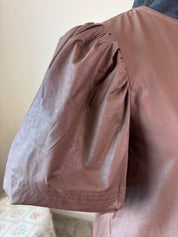 Chocolate Brown Leather Like Dress