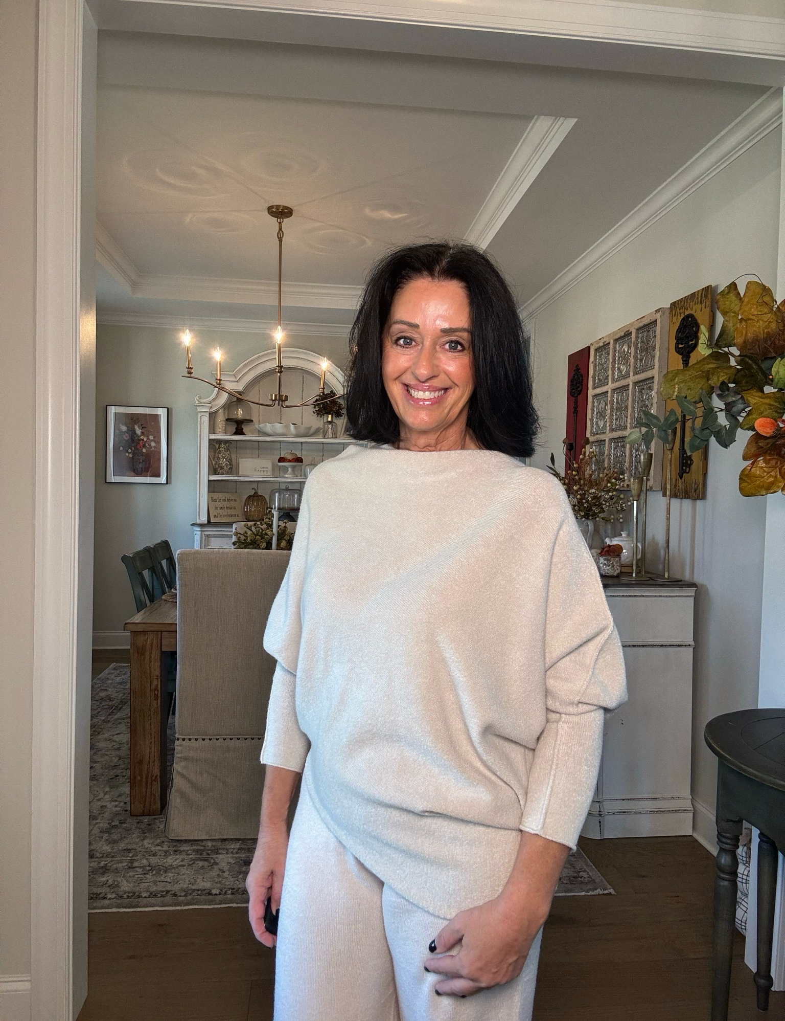 Milio Milano Classic Beige Asymmetrical Sweater