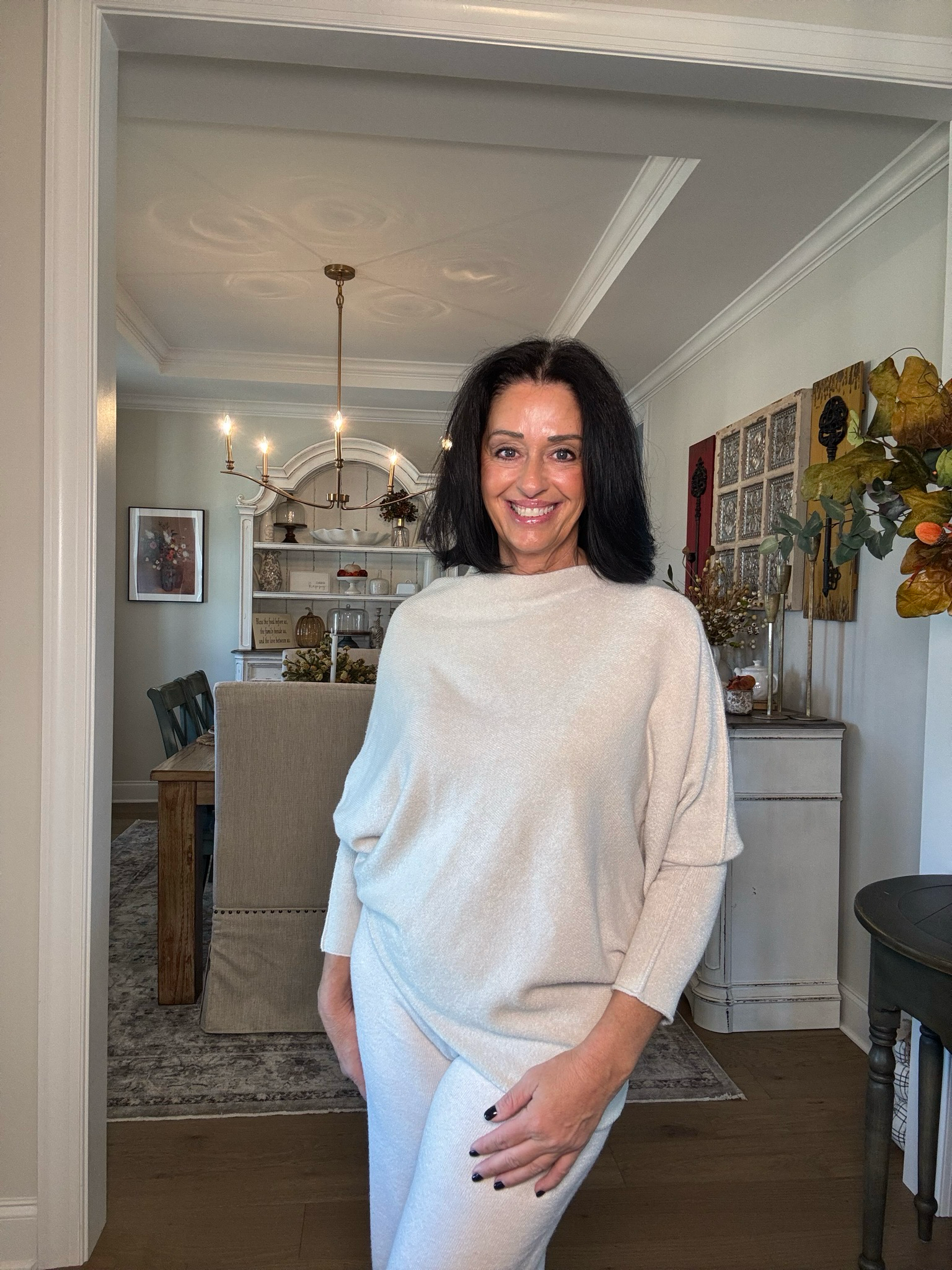 Milio Milano Classic Beige Asymmetrical Sweater