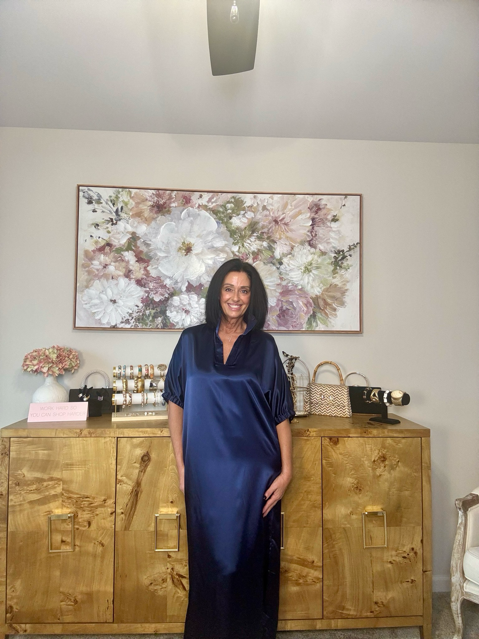 Adrienne Blakely Navy Dress
