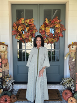 Entro Olive Striped Maxi Dress