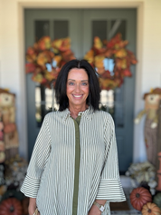 Entro Olive Striped Maxi Dress