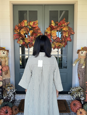 Entro Olive Striped Maxi Dress