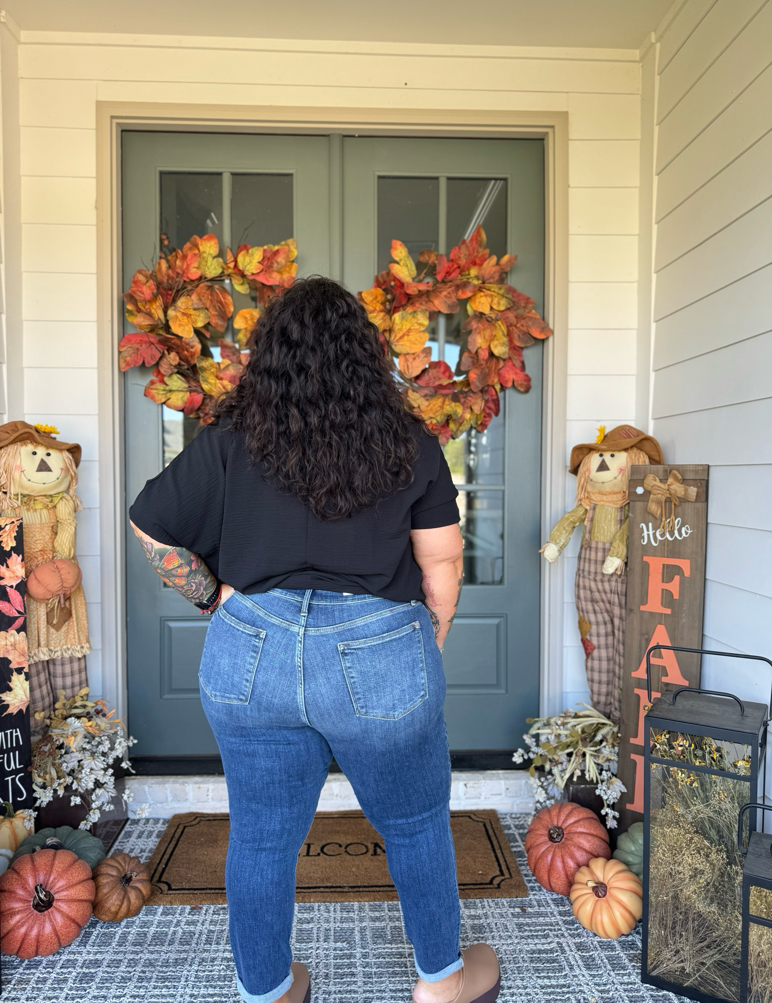 Judy Blue Mid Rise Cuffed Boyfriend Jean (Plus Size)