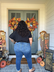 Judy Blue Mid Rise Cuffed Boyfriend Jean (Plus Size)