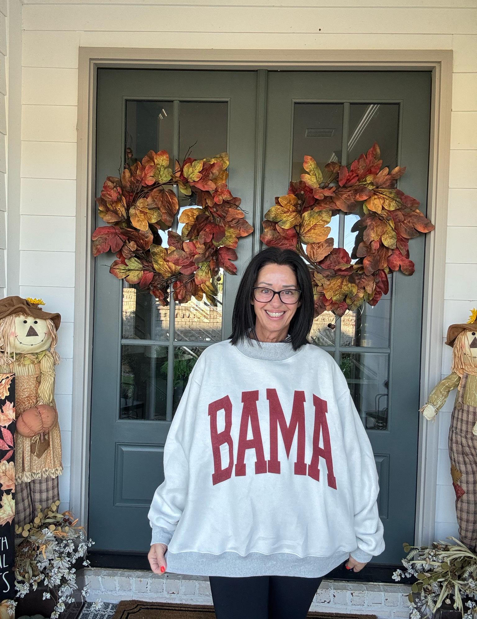 Heather Grey Alabama Reversible Mock Neck Sweatshirt