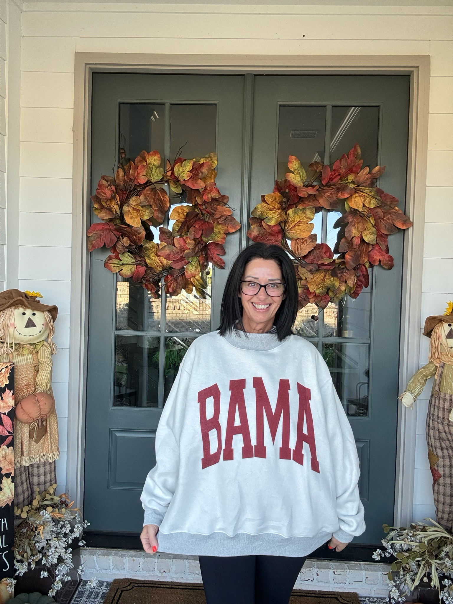 Heather Grey Alabama Reversible Mock Neck Sweatshirt